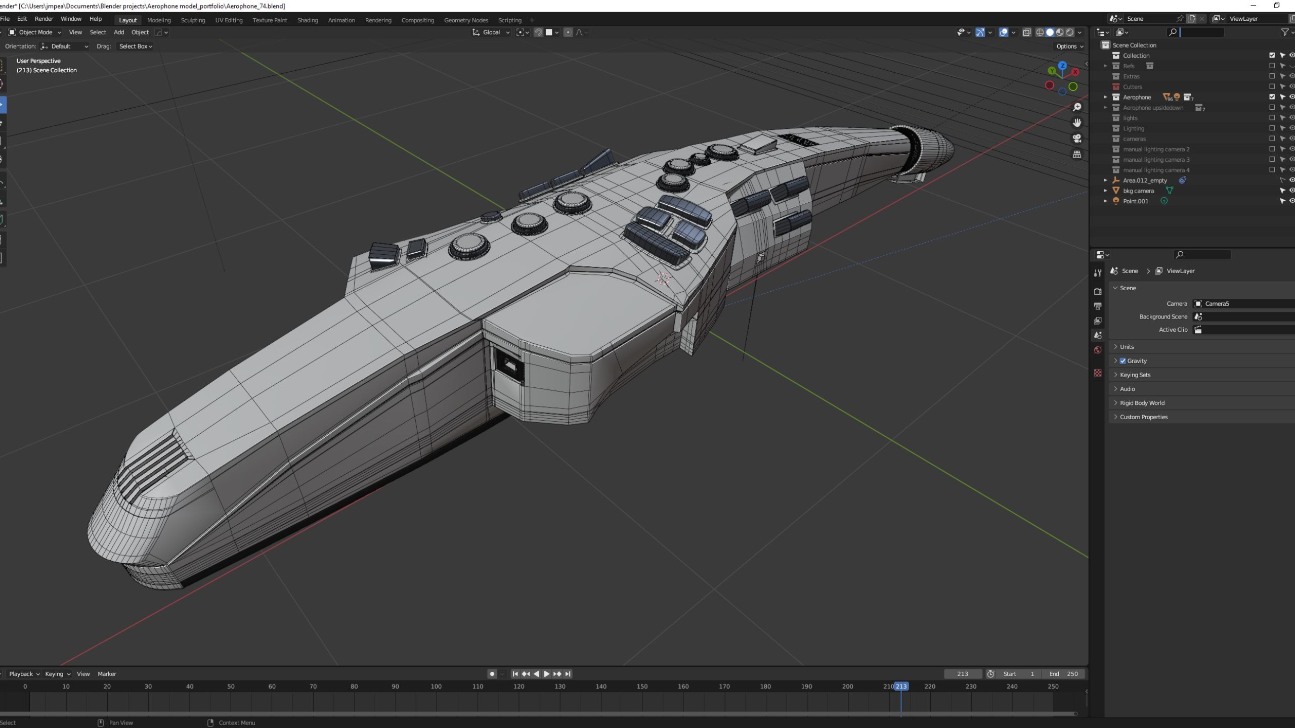 Aerophone mesh Blender