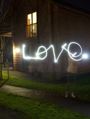 Slow shutter speed lettering